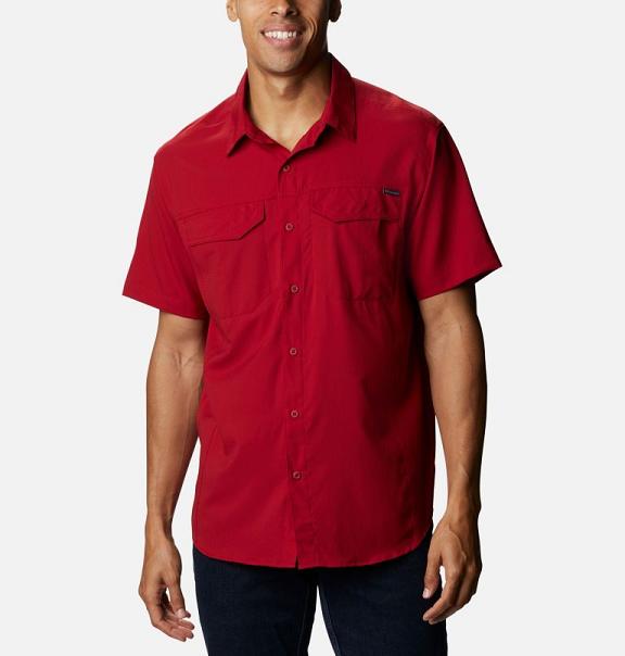 Columbia Silver Ridge Lite Shirts Red For Men's NZ29637 New Zealand